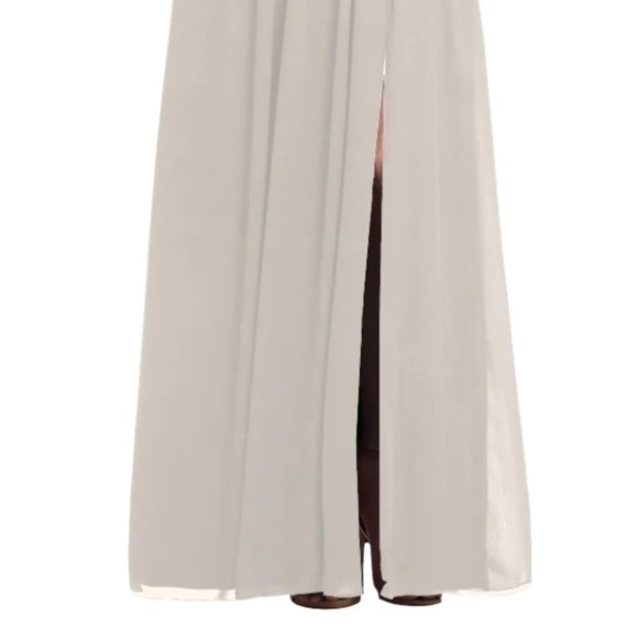 BILL LEVKOFF Sz 8 Bridesmaid Desert Grey Dress Style 7021 - Picture 4 of 8